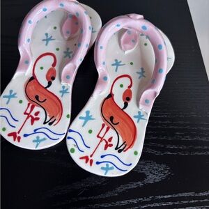 CERAMIC FLIP FLOPS Maggie M Ruley KEY WEST ART Handmade Pottery BEACH WALL DECOR